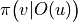 \pi\big(v|O(u)\big)
