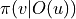 \pi(v|O(u))